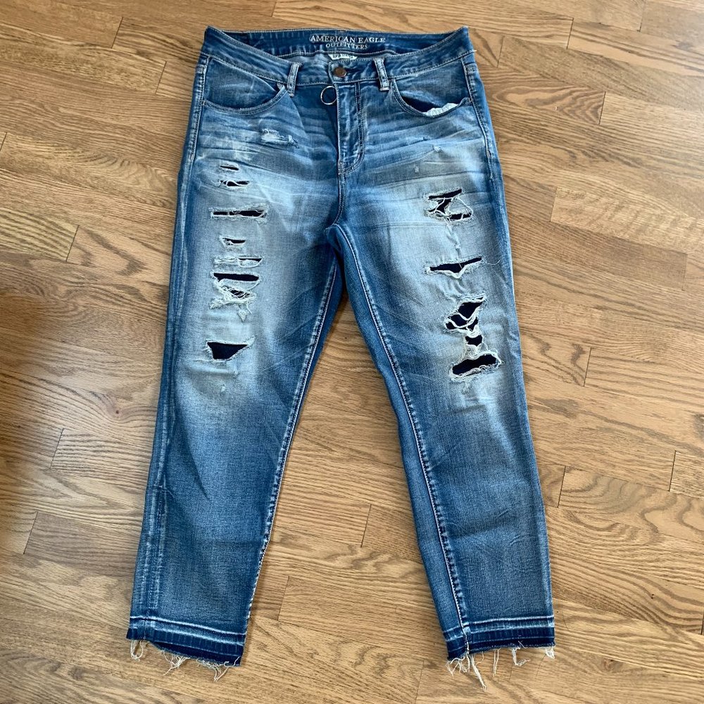 American Eagle Outfitters "Super Stretch" Hi-Rise Jegging Crop Jeans - Size 12